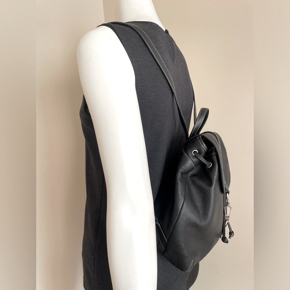 Rare Vintage Coach Legacy Studio 09368 Black Leather Drawstring Backpack Purse - Picture 8 of 12
